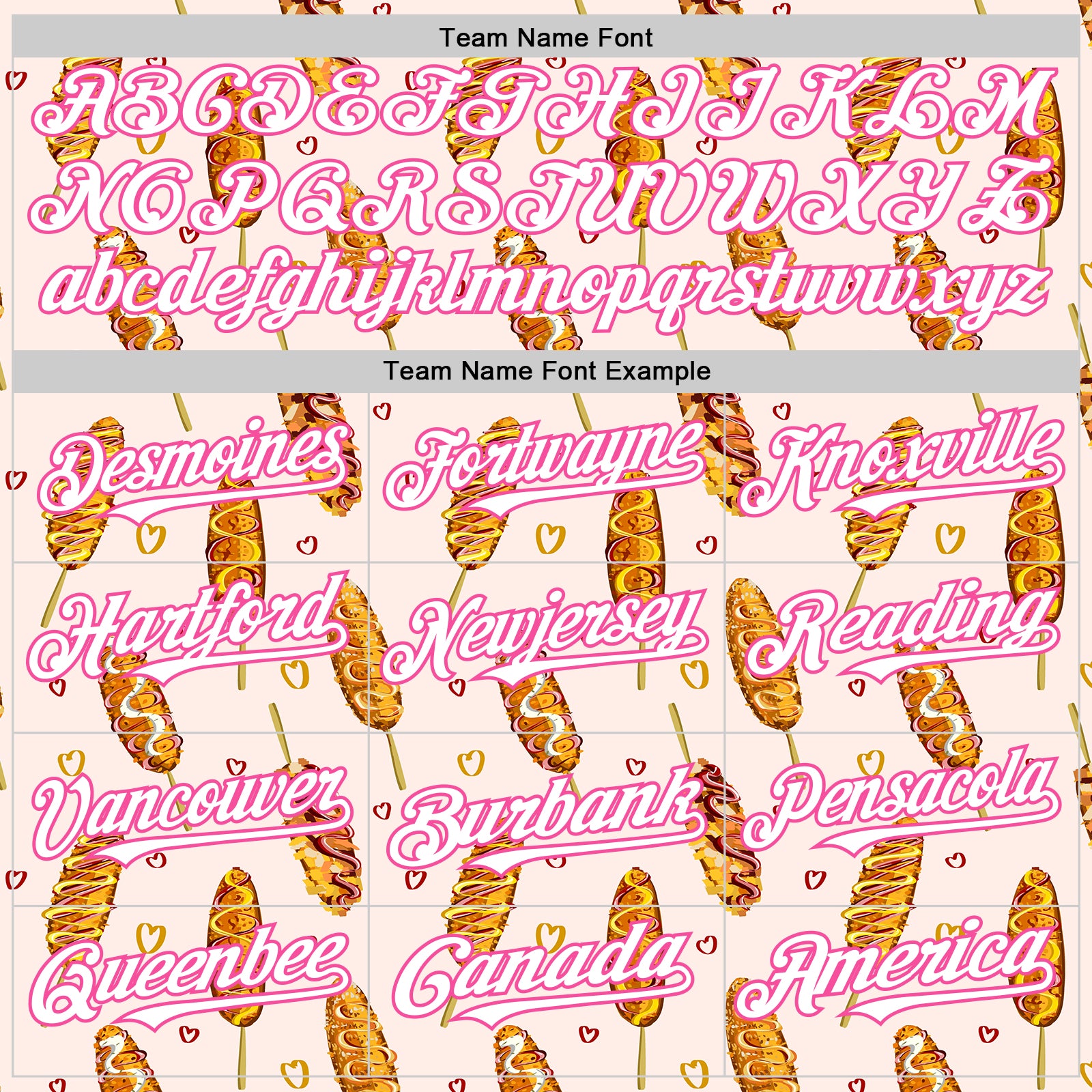 Custom Light Pink White-Pink 3D Pattern Design Foodie Asian Corndog Authentic Baseball Jersey - Image 4