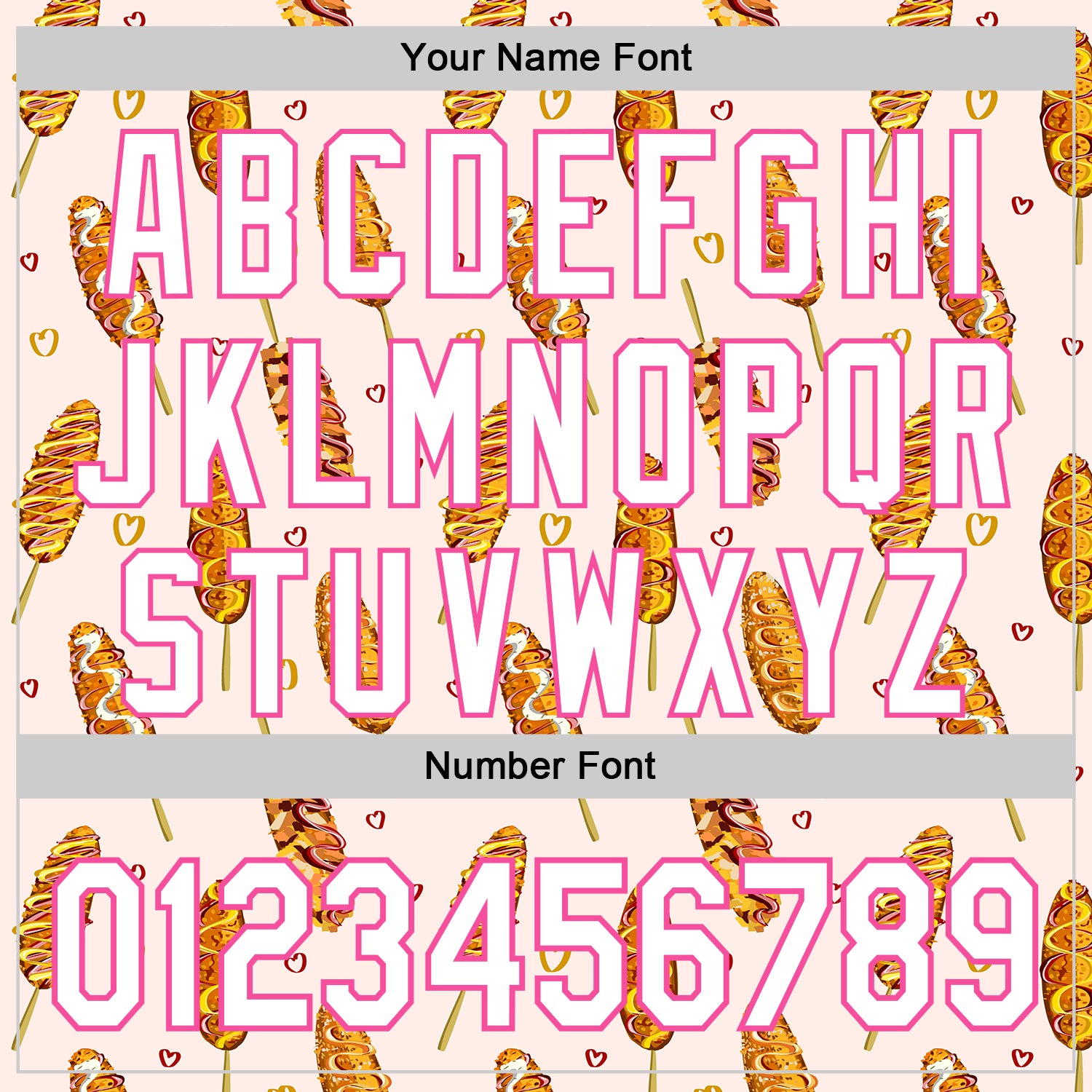 Custom Light Pink White-Pink 3D Pattern Design Foodie Asian Corndog Authentic Baseball Jersey - Image 5